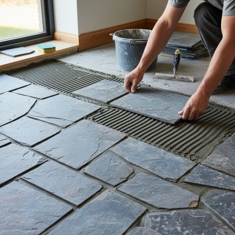 Stone Floor Installation detail